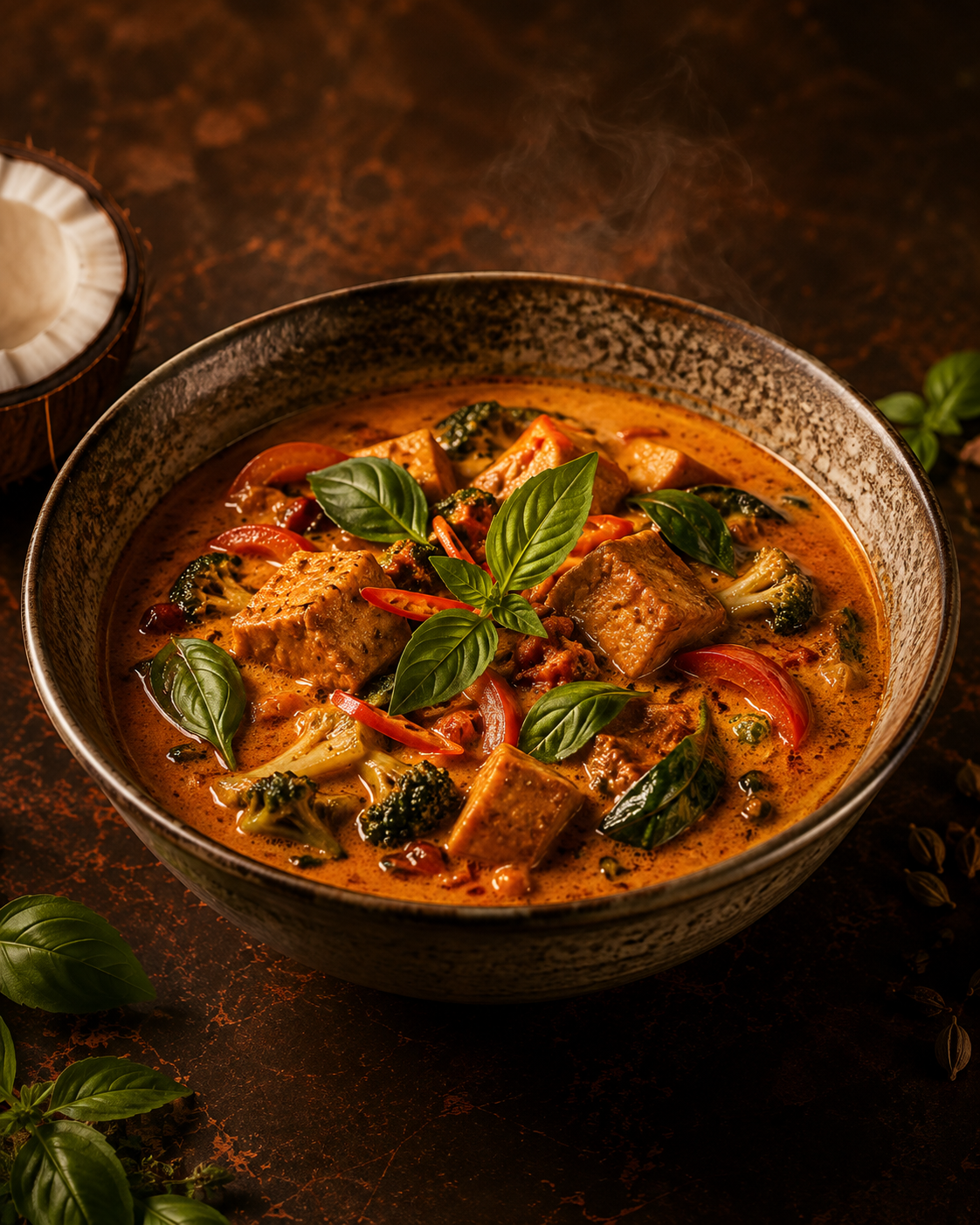 Thai coconut red curry